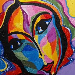 Hello geschilderd door 