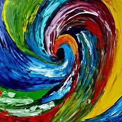 Kleuren kolk geschilderd door 