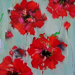 Flower power geschilderd door 