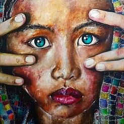 Angel Eyes geschilderd door 
