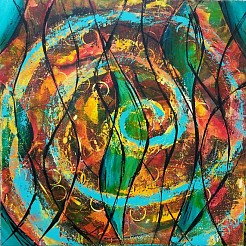 The fire within geschilderd door 