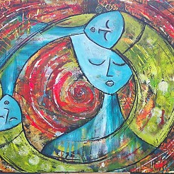 Circle of thoughts geschilderd door 