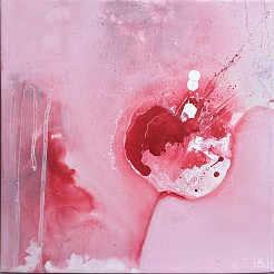 Rozenknop geschilderd door 