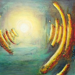 Daybreak after a sleepless night geschilderd door 