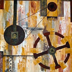 Oude Machine geschilderd door 