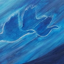 Geese geschilderd door 