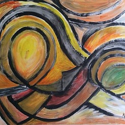 El fuego geschilderd door 