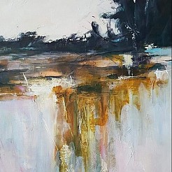 Als de avond valt geschilderd door 