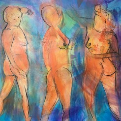 Drie gratien geschilderd door 