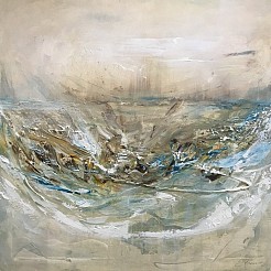 Wereld in chaos opweg naar verandering geschilderd door 