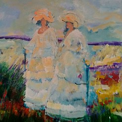 Romantisch tafereel geschilderd door 