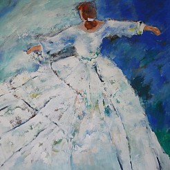 Dans geschilderd door 