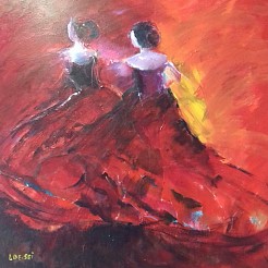 Rode dans geschilderd door 