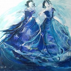 Dans geschilderd door 