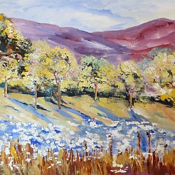 Amandelbomen geschilderd door 