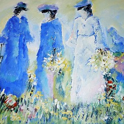 Naar het feest geschilderd door 