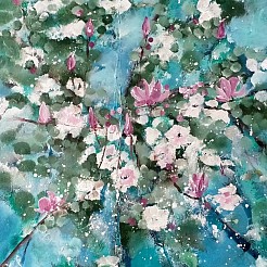 Bloesem geschilderd door 