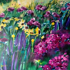 Tuinen van Monet in Giverny geschilderd door 