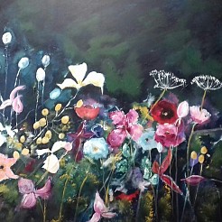 Wilde bloemen geschilderd door 