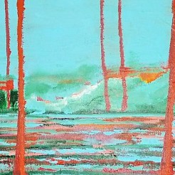 Geabstraheerd landschap geschilderd door 