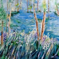 Uit de serie tuinen van Monet geschilderd door 