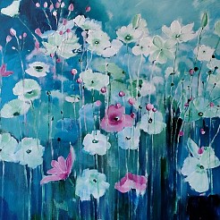 Veldbloemen (2) geschilderd door 