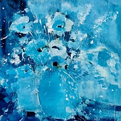 Stilleven bloemen geschilderd door 