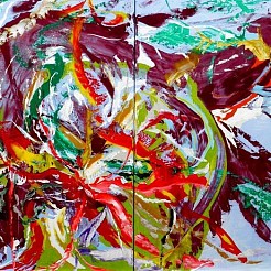 De kleur van aubergine geschilderd door 