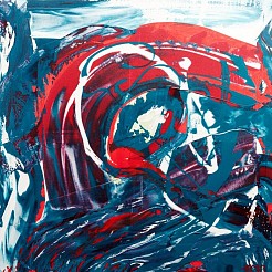 Kolkende zee geschilderd door 