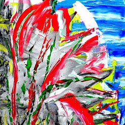 Kustweg geschilderd door 