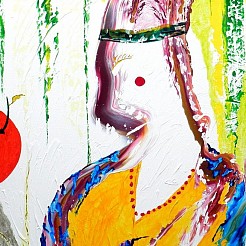 Meisje met de kers geschilderd door 