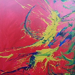 Sprinkhanen geschilderd door 