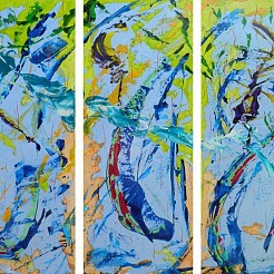 Deep blue see geschilderd door 