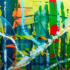 Korenveld geschilderd door 