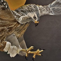 Nachtvlucht geschilderd door 