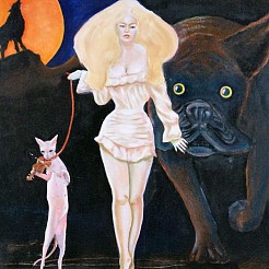 Nachtsymphonie geschilderd door 