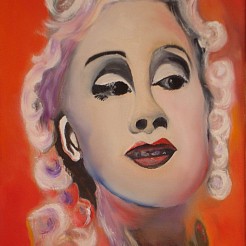 Marlene der blauwe engel geschilderd door 