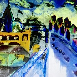 Street of newyork geschilderd door 