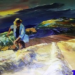 The farmer geschilderd door 