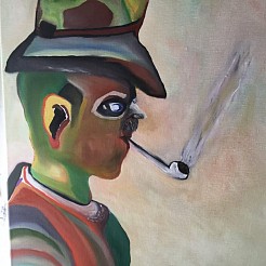 De pijproker geschilderd door 