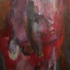 Geabstraheerd portret geschilderd door 