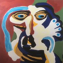 Kijk mij eens   ( Karel Appel) geschilderd door 