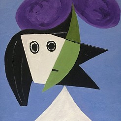 'Woman with heat geschilderd door 