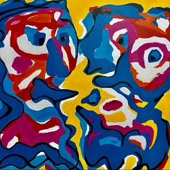 Two dreary People geschilderd door 