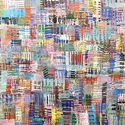 Abstract-No.4 geschilderd door 