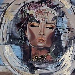 Golden Woman geschilderd door 