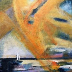 Zonnestralen geschilderd door 