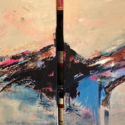 Duinlandschap geschilderd door 