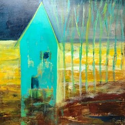 Huis aan het begin geschilderd door 