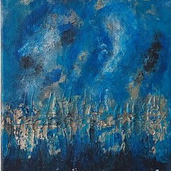 Blue gold geschilderd door 